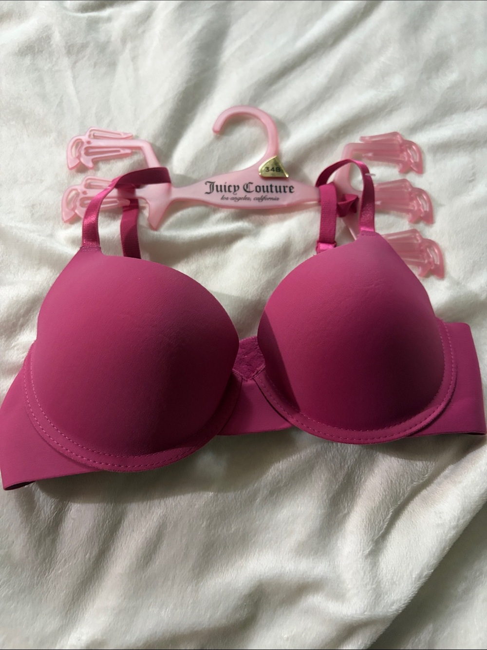 Juicy Couture Hot Pink Molded T-Shirt Bra